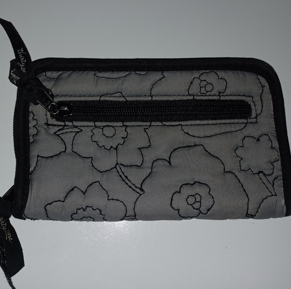 COPY - Thirty-one Quilted Poppy embroidered zip around wallet